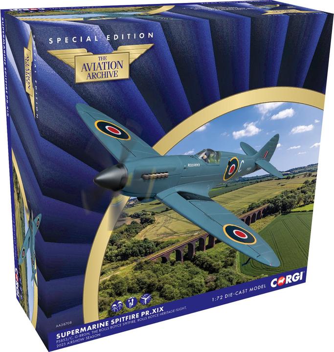 Produktbild Corgi Supermarine Spitfire PR.XIX G-RRGN PS853 Rolls Royce Heritage Hanger
