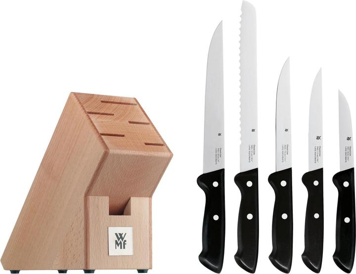 Produktbild WMF Messerset Messerblock mit 5 Messer 6tlg bestückt Classic Line Küchenmesser