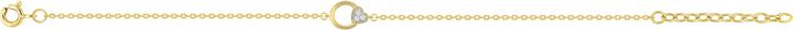Immagine prodotto Lara BRACCIALE Placcato - BICOLORE - ZIRCONI - CUORE - 16+3 CM (19 cm, MAT BIJOU)