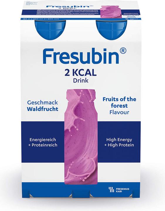 Produktbild Fresubin 2 kcal Drink Waldfrucht, 4 x 200 ml (4 Stück, Flüssigkeit, 984 g)