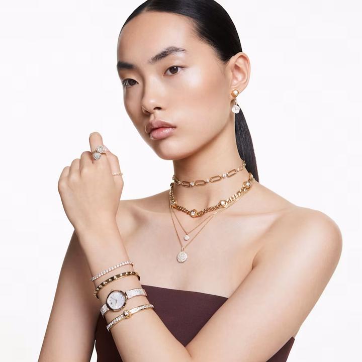 Immagine prodotto Swarovski Numina Orecchini a giacca Vari tagli Oro bianco (Metallo Swarovski)