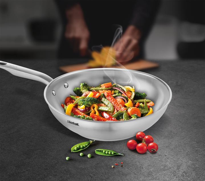 Produktbild Tefal Virtuoso Wokpfanne (28 cm, Wok Pfanne, Edelstahl)