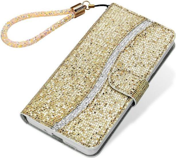 Immagine prodotto MU Style Copertina in pelle glitterata con strisce (Apple iPhone SE (terza generazione), Apple iPhone SE (seconda generazione), Apple iPhone 8, Apple iPhone 7)