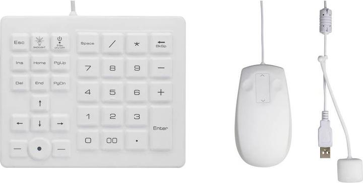 Produktbild Renkforce IP68 USB-Nummernblock mit Trackball und IP68 Industrial Maus (Kabelgebunden)