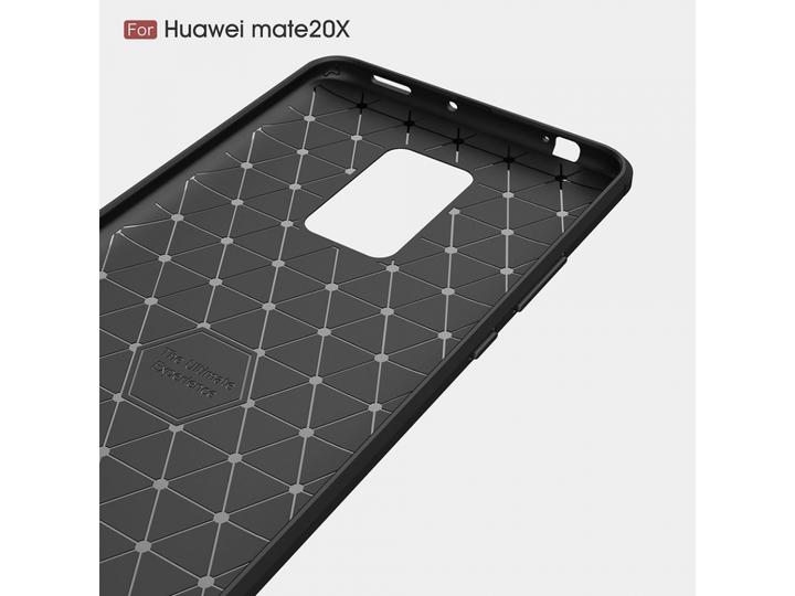 Actual product image Screenguard Huawei Mate 20 X Cover Carbon Brushed Soft TPU (Mate 20 X)