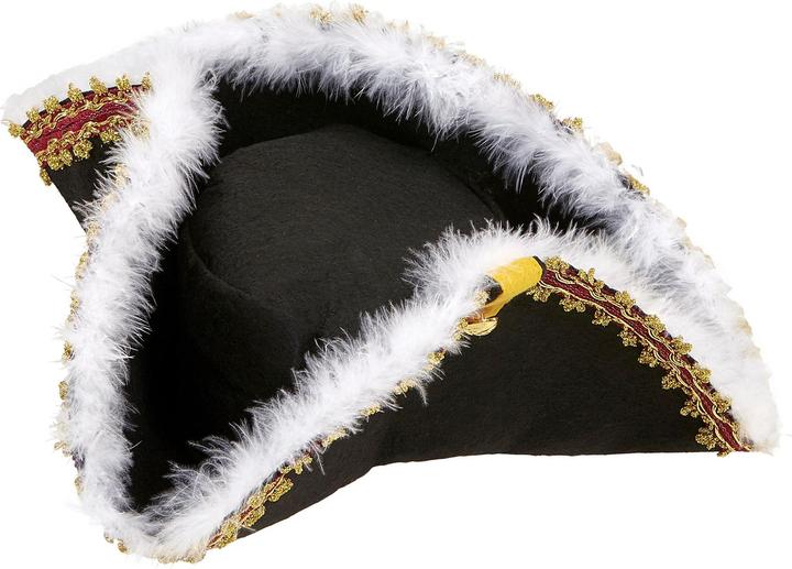 Actual product image Widmann Tricorn hat with marabou decoration