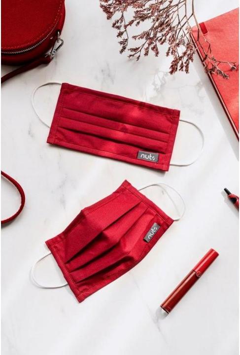 Actual product image Nuts HEIQ Viroblock Textile Mask Red (1 x)