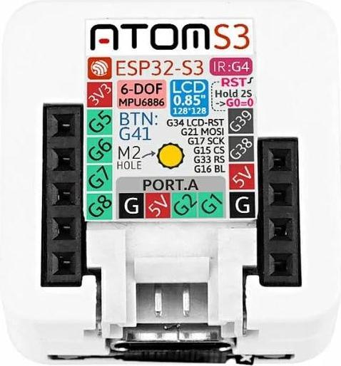 Produktbild M5Stack AtomS3 Dev-Kit mit 0.85inch Farbdisplay