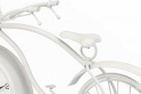 Giftdecor Schmiedeeiserne Fahrraduhr weiss 22cm