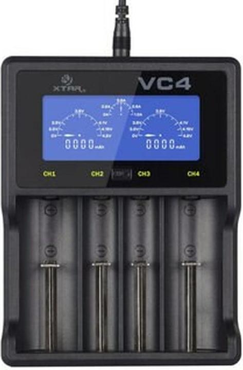 Produktbild Xtar VC4SL (1 Stk., 14500, 16340, 18500, 18650, 21700, 26650, AAA, AA, Akku)