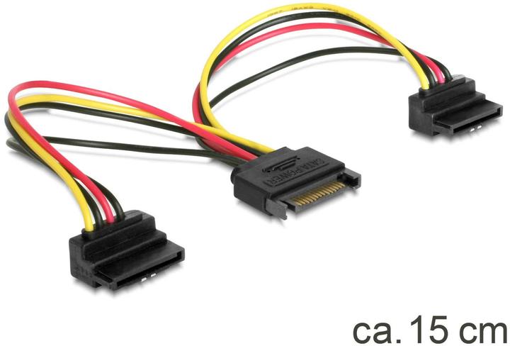Actual product image Delock SATA to 2x SATA angled