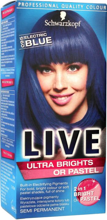 Produktbild Schwarzkopf Live Ultra Brights or Pastel hair dye 095 Electric Blue (095 Electric Blue)