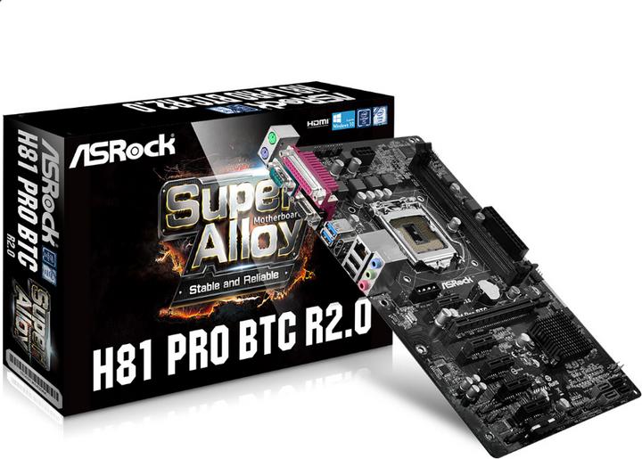 Produktbild AsRock H81 Pro BTC R2.0 (LGA 1150, Intel H81, ATX)