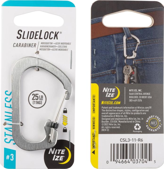 Produktbild Nite Ize Metall Karabiner #3/Stahl/Blister