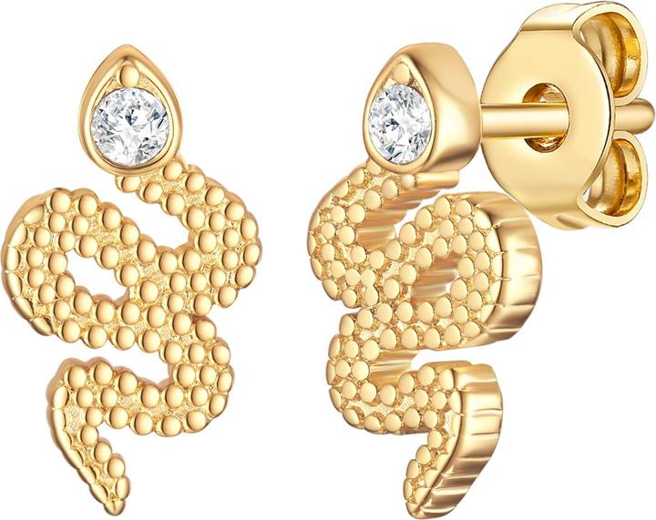 Image du produit Lulu & Jane Boucles d'oreilles femme serpent métal - 35110 (Alliage métallique)