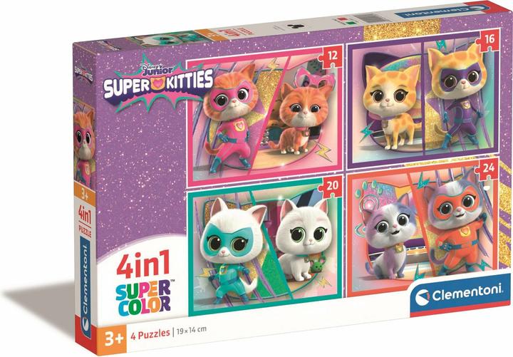Actual product image Clementoni Puzzle 4in1 Disney Super Kitties (24 pieces)