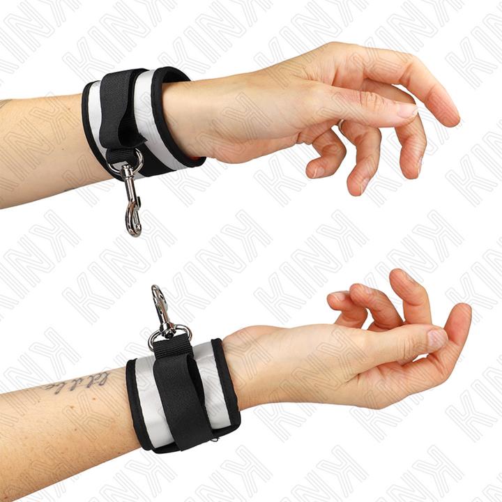 Actual product image Pipedream Kink - Neoprene Wrist Cuffs Grey 23 X 5 cm