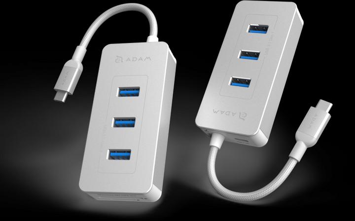 Immagine prodotto Adam Elements CASA Hub PDC601- Hub a 6 porte con lettore di schede di memoria, argento (USB-C, 6 Porti)