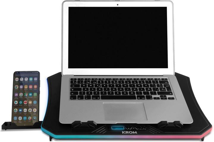 Actual product image Krom Kooler Notebook Cooling Pad 48.3 cm (19" ) 2100 rpm Black (NXKOOLER)