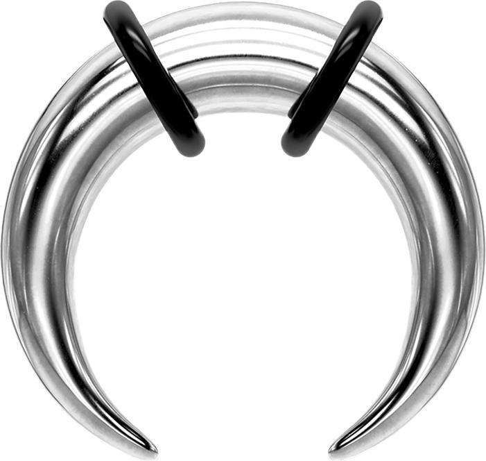 Star Piercing Dehnsichel silber (Chirurgenstahl 316L)