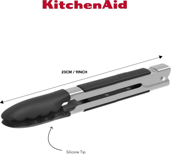 Produktbild KitchenAid Silicone-Tipped Side-Locking Tongs, 23cm