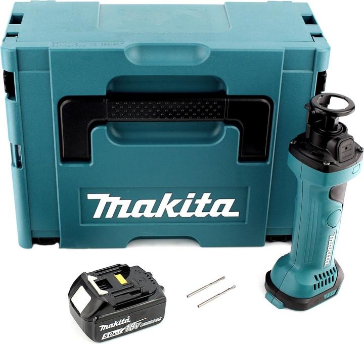 Actual product image Makita DCO 180 T1J Battery rotary cutter 18V + 1x battery 5.0Ah + Makpac - without charger