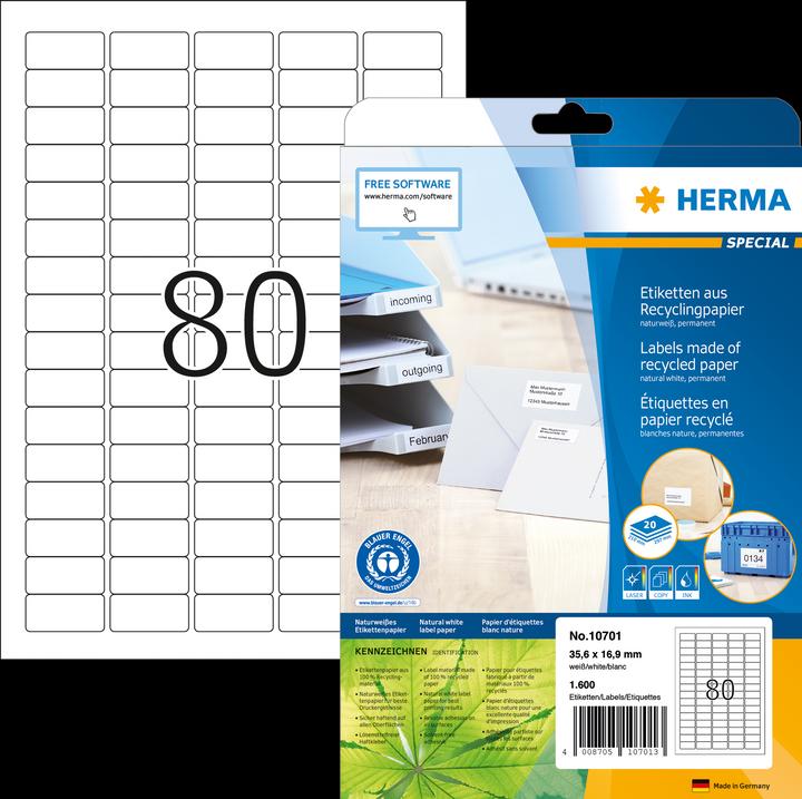 Image du produit HERMA Étiquettes recyclées A4