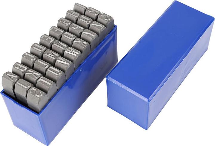 Produktbild Dönges Handschlagstempelsatz spitz, 27-teilig, A - Z, Schrifthöhe 8 mm
