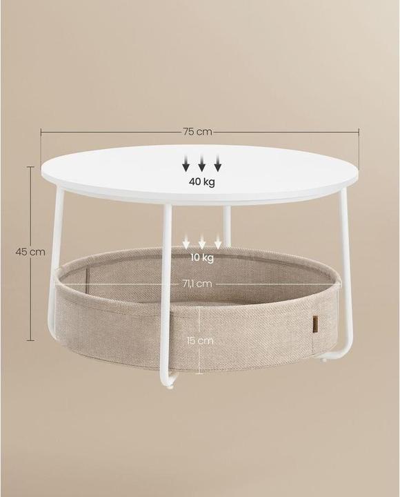 Actual product image Vasagle Talia (Ø 75 x 45 cm)
