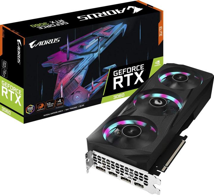 Produktbild Gigabyte GeForce RTX 3060 AORUS ELITE LHR (12 GB)