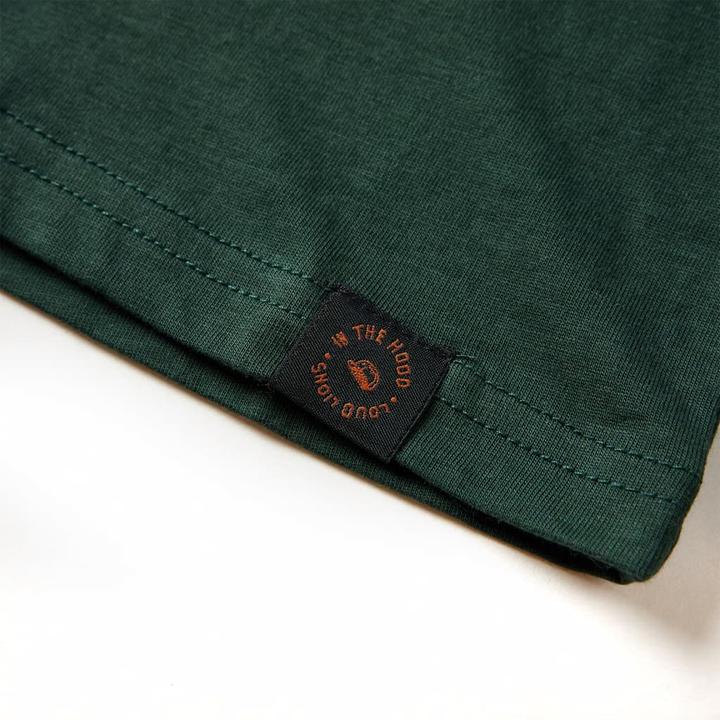 Immagine prodotto VidaXL Camicia da bambino a maniche lunghe verde scuro 104,Materiale: 100 (104)