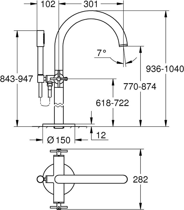 Image du produit Grohe Mitigeur de baignoire Atrio
