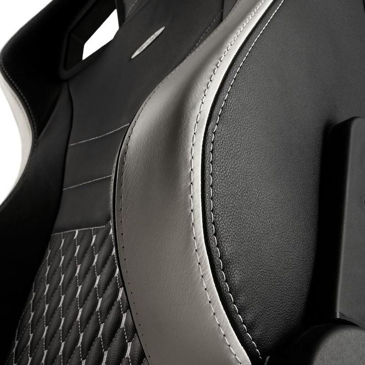 Actual product image noblechairs EPIC gaming chair Genuine leather gaming chair, black-white-red