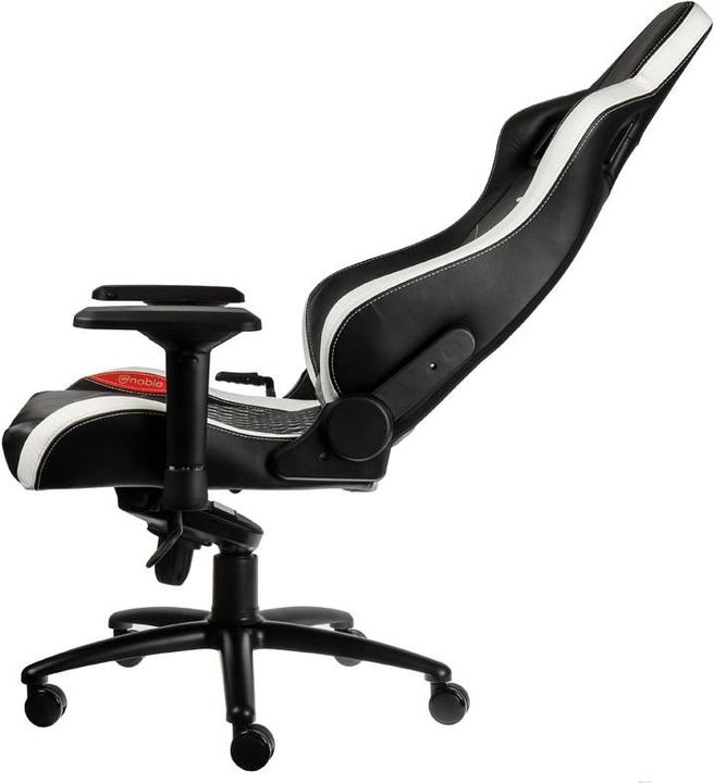 Actual product image noblechairs EPIC gaming chair Genuine leather gaming chair, black-white-red