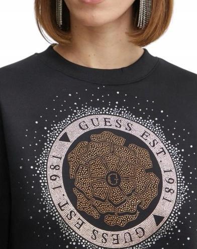 Immagine prodotto Guess Damen Sweatshirt Peony Logo Fleece Schwarz (S)