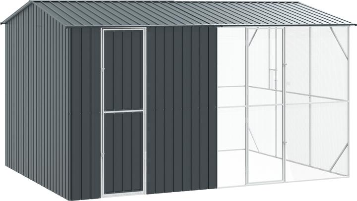 Produktbild VidaXL Vogelvoliere mit Erweiterung Anthrazit 310x442x247 cm aus Stahl