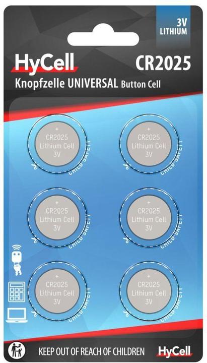 Image du produit HyCell Knopfzelle (6 pcs, CR2025, 140 mAh)