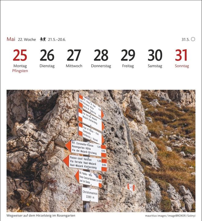 Immagine prodotto Harenberg Südtirol Sehnsuchtskalender 2026 - Wochenkalender mit 53 Postkarten (Copertina rigida, Tedesco)