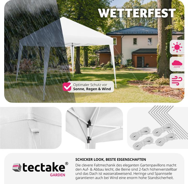 Actual product image tectake Folding Gazebo Linosa | 3x3m with UV protection (300 cm, 300 cm)