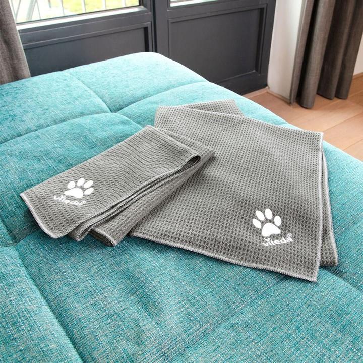 Immagine prodotto Vileda Asciugamano in microfibra Pet Pro M (grigio, taglia M, 45 x 70 cm) (Gatto, Cane)