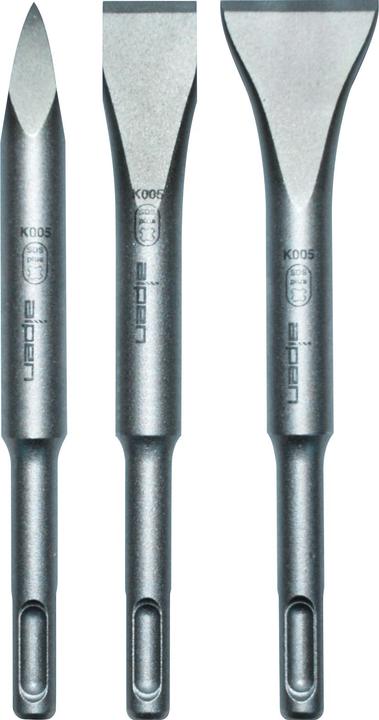 Image du produit Alpen SDS-plus Jeu de burins courts Tubes 3 pces burins pointus 140mm plats 20x140mm larges 30x140mm