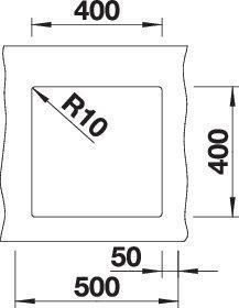 Produktbild Blanco Subline 400-U (Unterbauspüle, 43 cm, 46 cm)