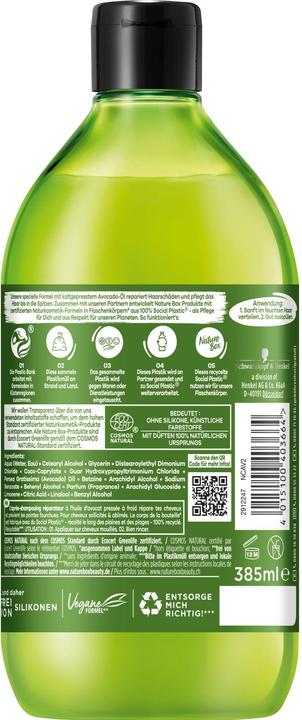 Immagine prodotto Nature Box Balsamo riparatore all'olio di avocado (385 ml)
