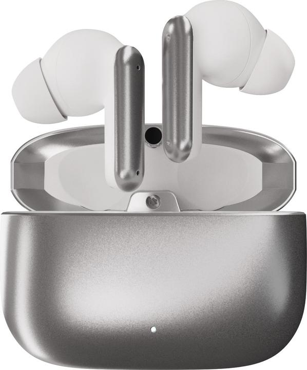 Produktbild Vivanco Noise Cancelling TWS Bluetooth Kopfhoerer, ANC/ENC Funktion, silber metallic (ANC, 5 h, Kabellos)
