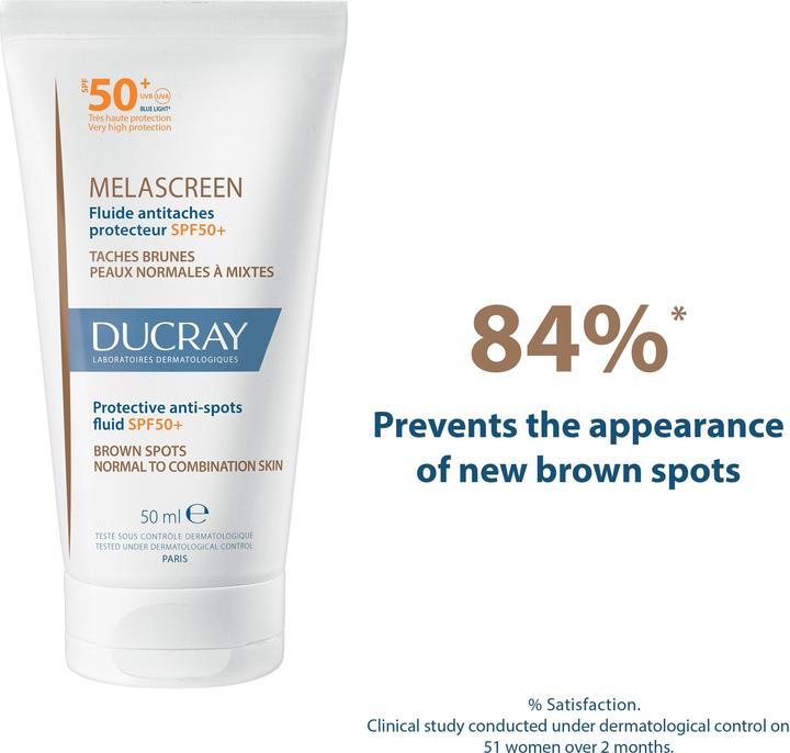 Actual product image Ducray MELASCREEN Anti-Pigment Stain Fluid SPF50+ liq (50 ml, Face fluid, SPF 50+)