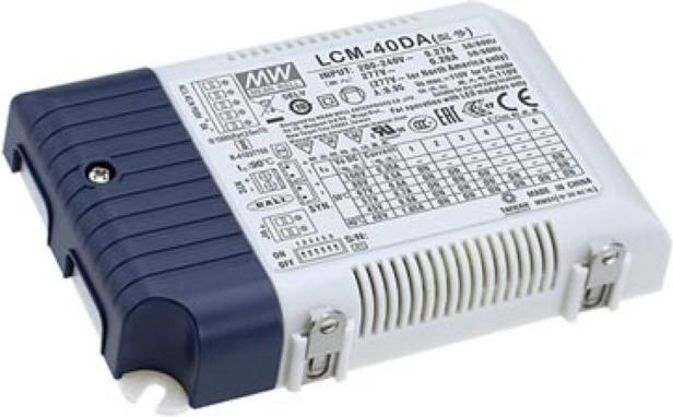 Produktbild MeanWell AC-DC MULTI-STAGE DIMMABLE with DALI LED DRIVER - CONSTANT CURRENT - 40 W - SELECTABLE OUTPUT CUR... (40 W)