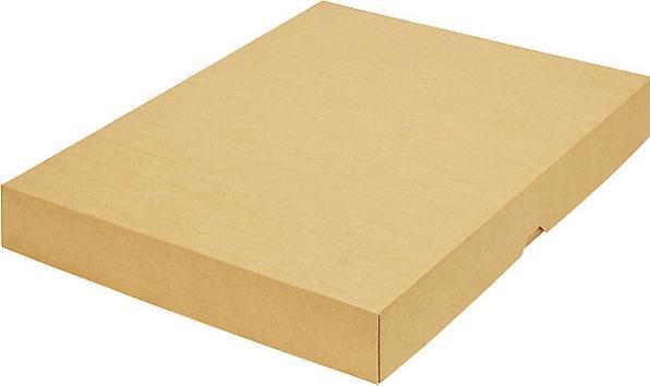 Actual product image kaiserkraft Cardboard box with push-on lid, two-part, internal dimensions 435 x 315 x 50 mm (1 x)