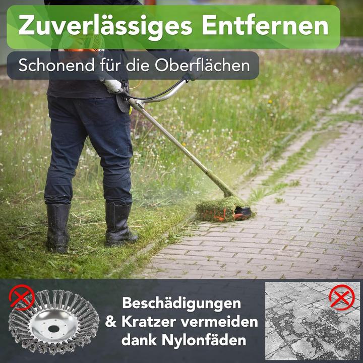 Produktbild Laakfeld Unkrautbürste für Freischneider & Motorsense (Rasentrimmer, Gartenmaschinen Aufsatz)