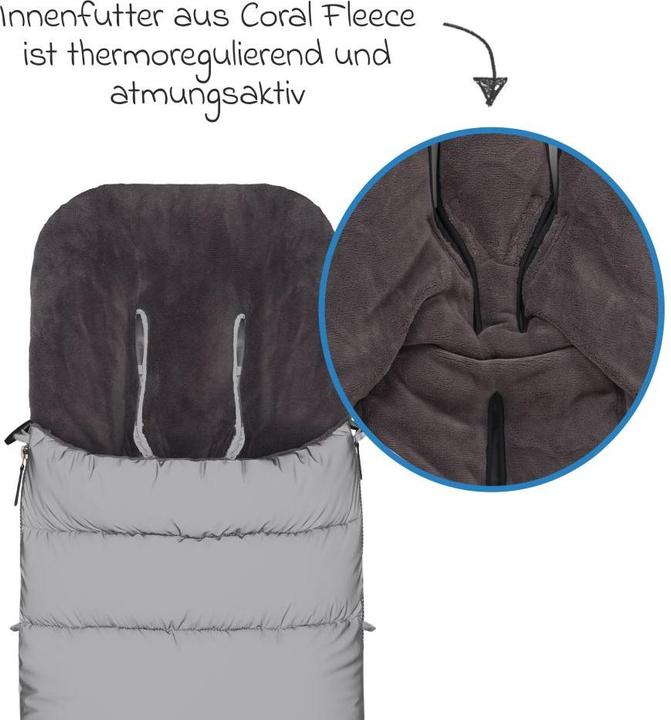 Produktbild Fillikid Fusssäcke für Kinderwagen & Buggys Fleece-Fusssack Kinley Reflect mit reflektierendem