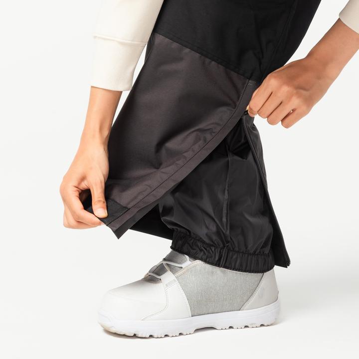 Actual product image Dreamscape Snowboard trousers dungarees adults waterproof - 500 black (L)